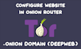 configure your website on the onion router