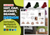 design custom hats, caps, beanies with tech pack and mockup