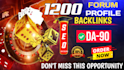 make 1200 forum profile SEO backlinks link building