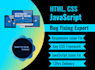 fix html, css, javascript and responsive issue or full website bugs in 12hrs