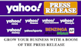 do yahoo finance press release writing and distribution within 24h