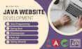 develop websites using spring boot, java, angular, and rest apis