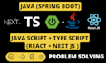 develop your web application with spring boot and next or react