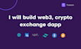 build web3 dapp, smart contracts, crypto exchange dapp with react js solidity