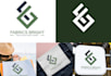 design seamless textiles pattern and initials, monogram logo
