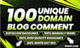 do 100 dofollow unique domain blog comments seo backlinks