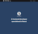 be your front end web developer in reactjs, html, css