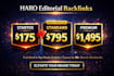 provide tier 1 editorial, haro backlinks via pitches