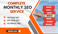do complete monthly seo service using white hat contextual backlinks
