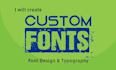 design custom font design typography ttf otf font files