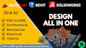 do autocad 2d 3d modeling pdf to dwg and solidworks