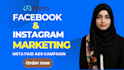 run facebook and instagram paid ads campaign, manage, grow your business