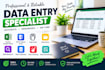 be your expert data entry and virtual assistant