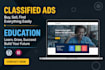 develop educational, matrimonial, classified ads  wordpress website