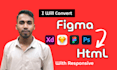 convert figma to HTML, CSS and bootstrap 5 with responsive