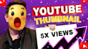 create 5x high CTR yt thumbnail in 3hrs