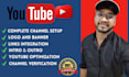 create and setup youtube channel with banner, logo and SEO