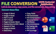 convert files, data scrapping, data entry, and images 2 word