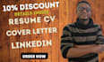 write, create, rewrite, edit your resume, CV, cover letter, linkedin