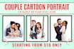 create magical couple portraits in disney or pixar style