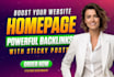 homepage backlinks boost your website with sticky posts