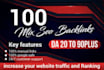 create 100 mix backlinks to boost your website on google