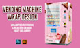 design eye catching vending machine wrap ,atm, vending machine logo