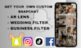 make unique custom filter for snapchat, instagram, tiktok