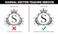 do manual vector tracing in adobe illustrator