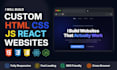 build custom website in html, css, js and bootstrap