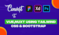 create website with vue js nuxt js and tailwind css