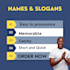 write business name and slogan