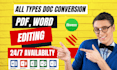 professional document conversion proofreading and doc conversion formatting