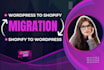 move, transfer, migrate shopify to wordpress or wordpress to shopify