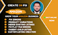 create amazon fba product listing and variation or fix error