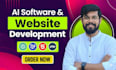 develop ai website, ai app chatbot saas, llm ai software as full stack developer
