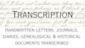 transcribe handwritten letters and documents