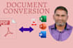 convert pdf to word or word to PDF