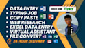 data entry, copy paste, web research, data mining, excel, virtual assistance