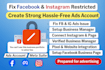 create fresh facebook business manager and ads account