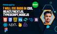 fix bug in react next node js javascript typescript css