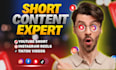 do short video editing for youtube shorts, vlog, podcast, tik tok video editing