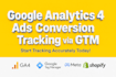 set google ads conversion tracking, analytics 4, ga4 ecommerce tracking via GTM