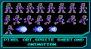 pixel art anim and sprite sheet for your game character in retro aesthethics