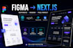 convert figma to nextjs, react and tailwind CSS
