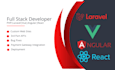 be your full stack developer with PHP laravel vue angular and react