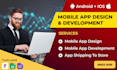 design android mobile app, ios mobile app and mobile app development