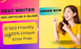 write high quality SEO articles and blog posts with images