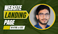create a landing page in HTML and CSS