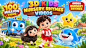create 3d kids nursery rhymes videos, 3d  rhymes song